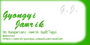 gyongyi jamrik business card